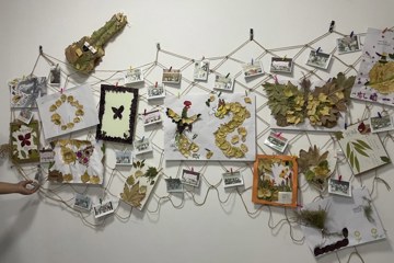 机电与能源学院举办“落叶成画”创意展！